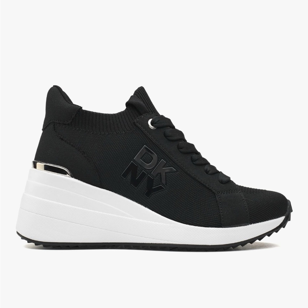 DKNY Women's Kasia Everyday Lace Up Wedge Sneakers